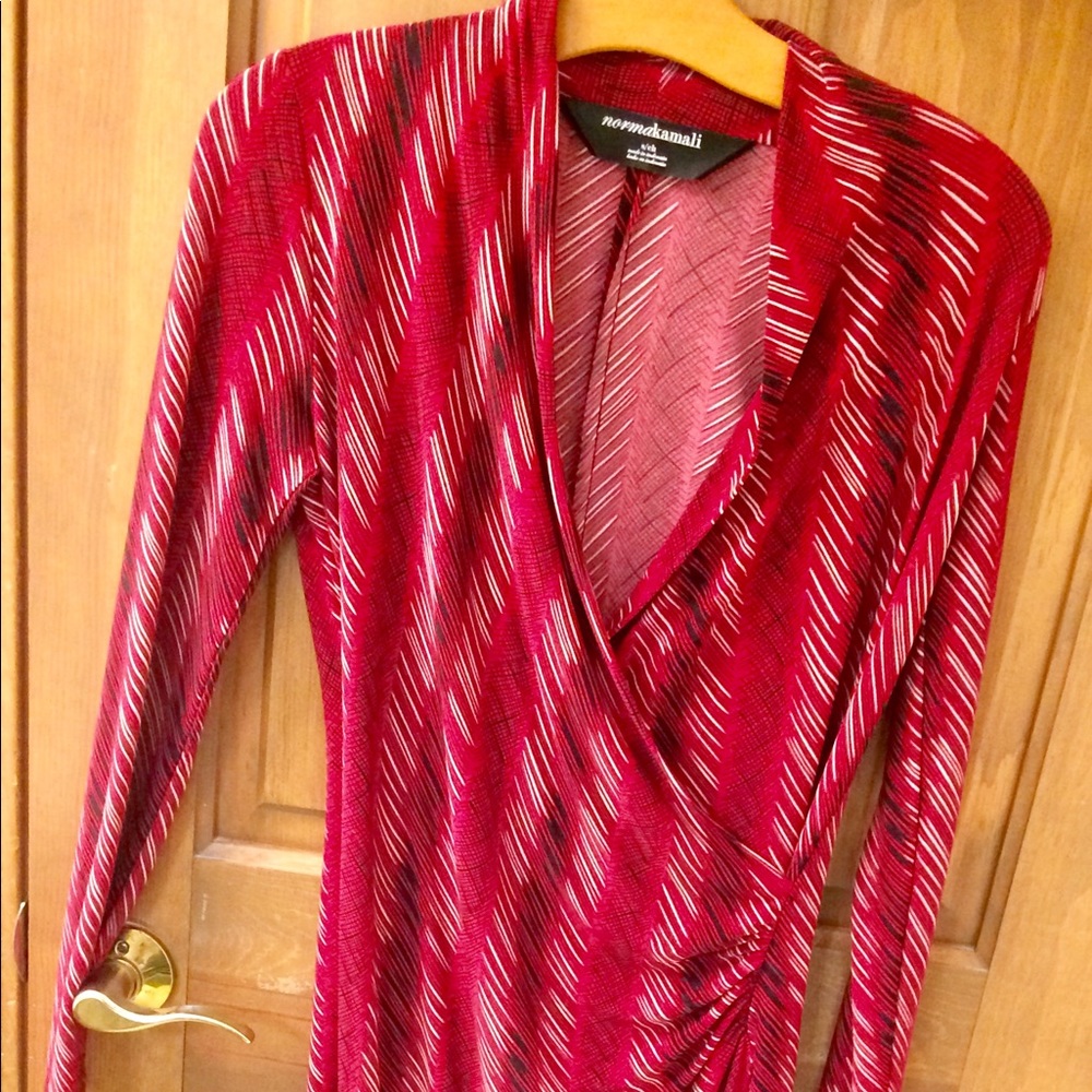 Red long sleeve dress